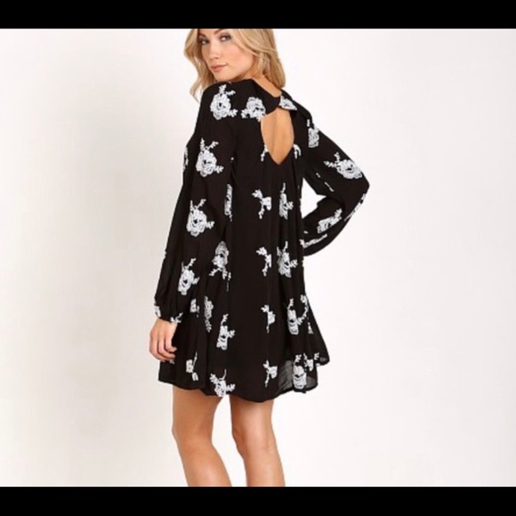 Free People Black Embroidered Dress - Picture 2 of 2